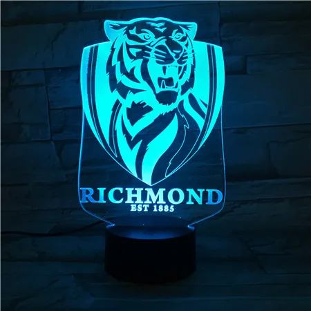 

LED Night Light Football Club FC Richmond 3D Illusion decorative lights Children Kids Gift night lamp table bedside Decor Logo