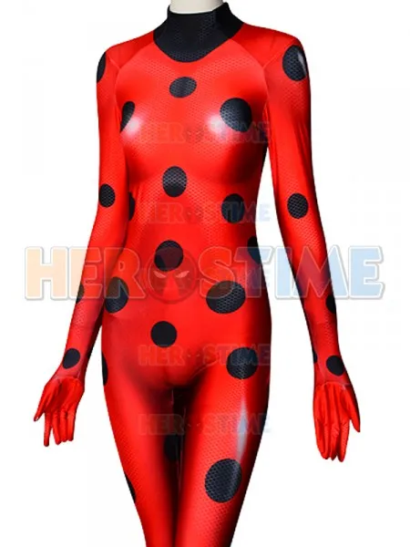 Ceny Gorąca sprzedaż biedronka kostium jakości 3D drukuj biedronka przebranie na karnawał elastan kobieta Zentai body