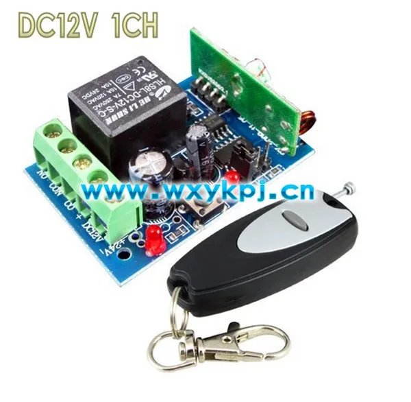 

DC12V Single channel rf wireless remote control switch 315mhz/433mhz learning code digital remote control switch