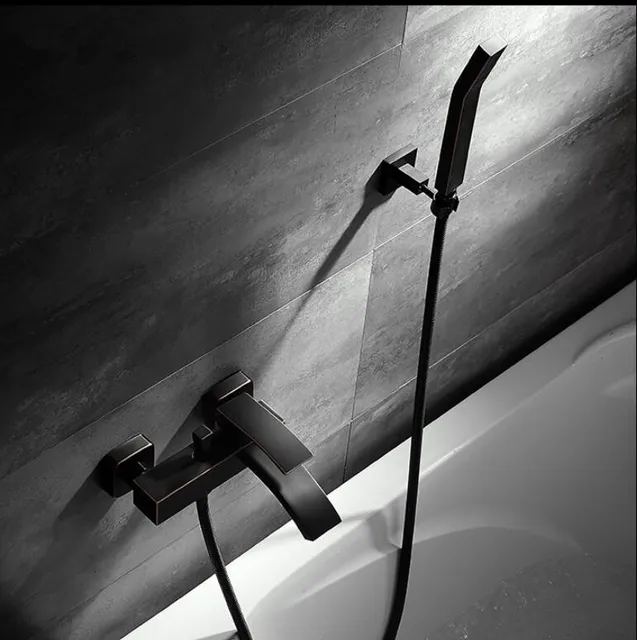 Wall Mounted Bathroom Faucet Black Oil Brushed Bath Shower Wall Mounted Bathroom Faucet Black Oil Brushed Bath Shower Hand Held Sets