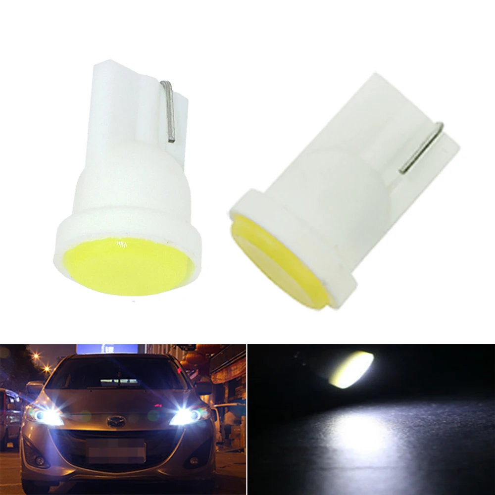 YSY 300 шт. T10 Светодиодные белые красные синие зеленые янтарные огни COB W5W номер