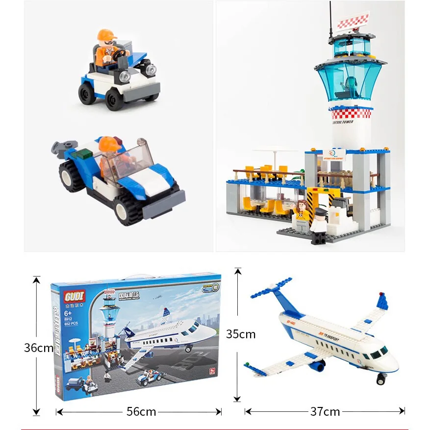 GUDI City International Airport Aviation Aircraft Building Blocks Educational Toys Compatible with Legoings Building Blocks GUDI City International Airport Aviation Aircraft Building Blocks Educational Toys Compatible with Legoings Building Blocks