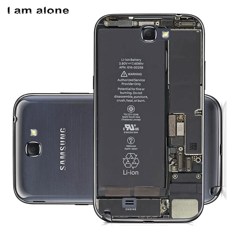 Чехлы для телефонов I am alone для samsung Galaxy Note 2 II N7100, 5,5 дюймов, жесткий пластиковый пакет, Модный Цветной Чехол для мобильного телефона - Цвет: PC S17