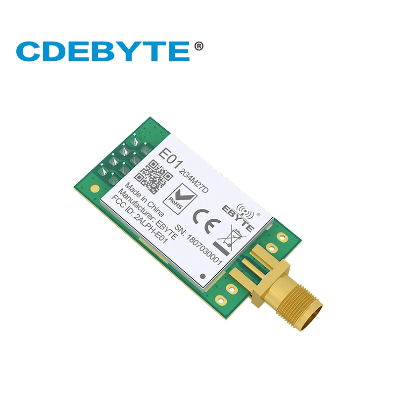 CDEBYTE E01-2G4M27D nRF24L01 PA LNA 2,4 ГГц дальний приемопередатчик 2,4 ГГц nRF24L01P беспроводной радиочастотный передатчик и приемник