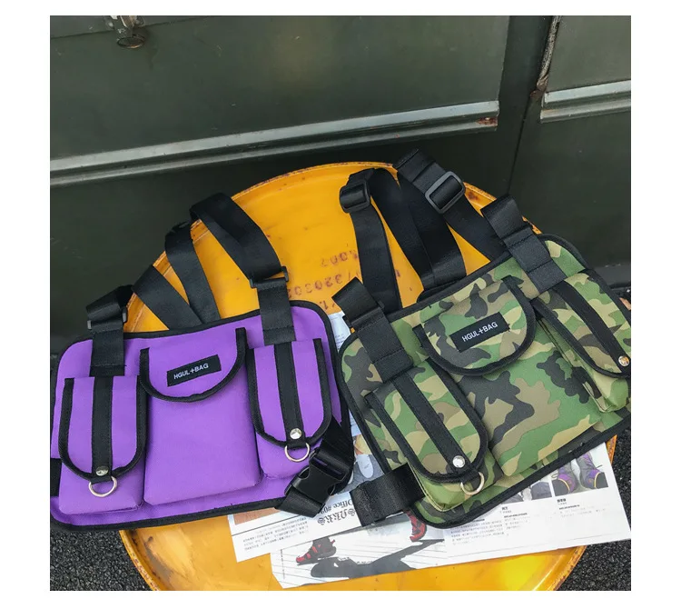 Хип-хоп нагрудная сумка унисекс уличная сумка с карманами жилет нагрудные сумки набедренная сумка Heuptas Sac Banane Kanye West