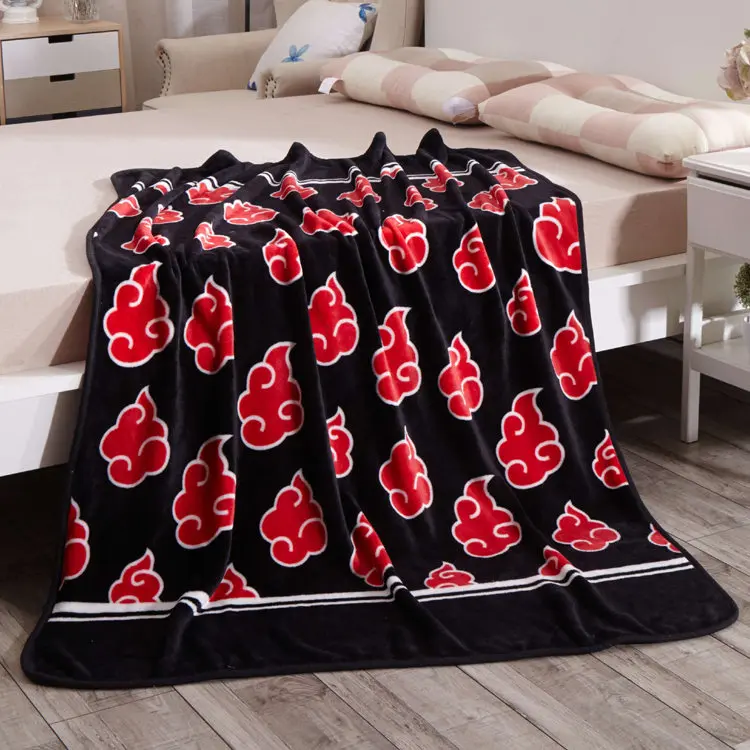 

1PCS Naruto Red Cloud Anime Blanket Plush Velvet Warm Decoration Soft Bed Home Throw Sofa Blankets Kid Adult Gifts NEW