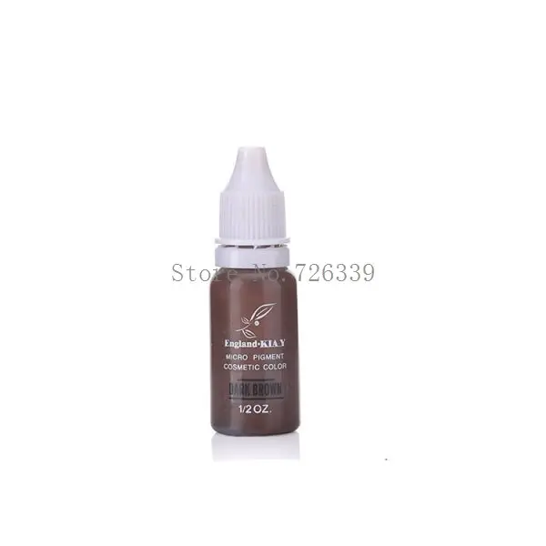 dark brown 6 шт./лот Англия KIAY глаз бровей губ татуаж чернила татуировки Micro Пигмент косметический Цвета - Цвет: dark brown