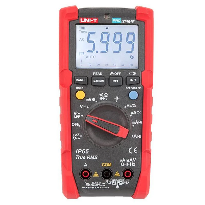 

UNI-T UT191E UT191T Professional Multimeter True RMS IP65 Waterproof / Dustproof digital multimeter, temperature / LoZ voltage