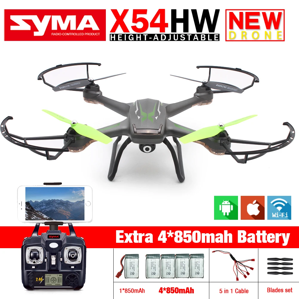 New Syma X54HW FPV RC Drone with WIFI Camera 2 4G 6 Axis Dron RC Helicopter