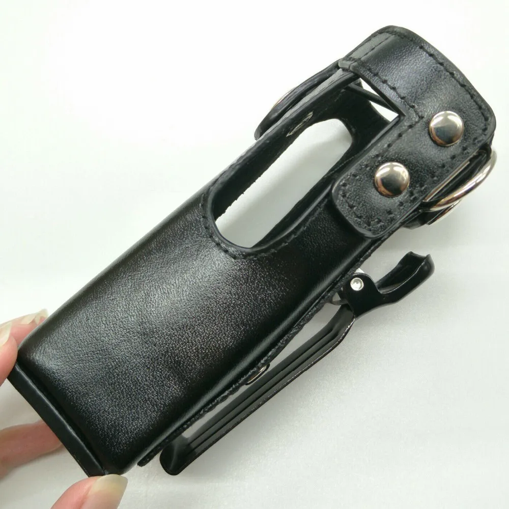 Walkie Talkie Leather Protective Case Radio Cover For Motorola GP328 GP340 PRO5150 HT750 Two Way Radio 4