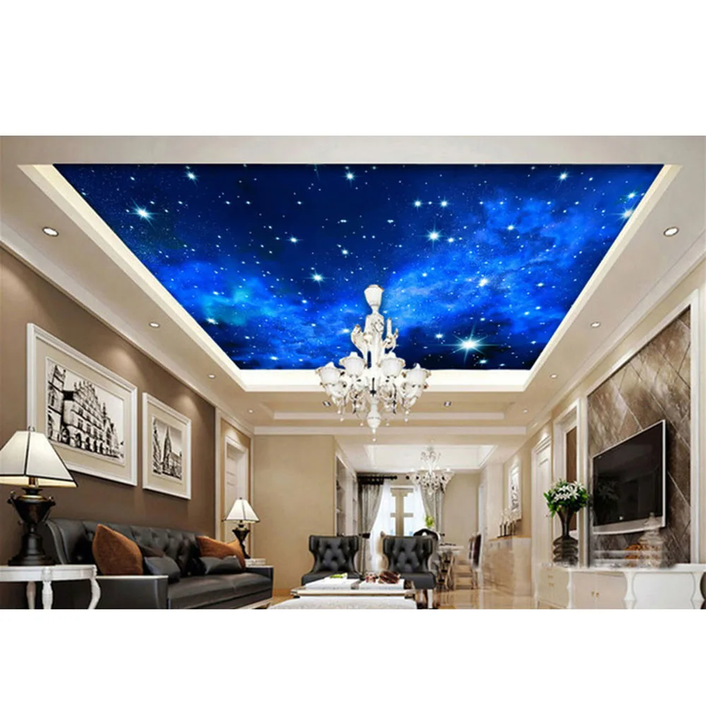 3d Photo Murals Ceiling Wallpaper For Walls Diy Fabric Printed