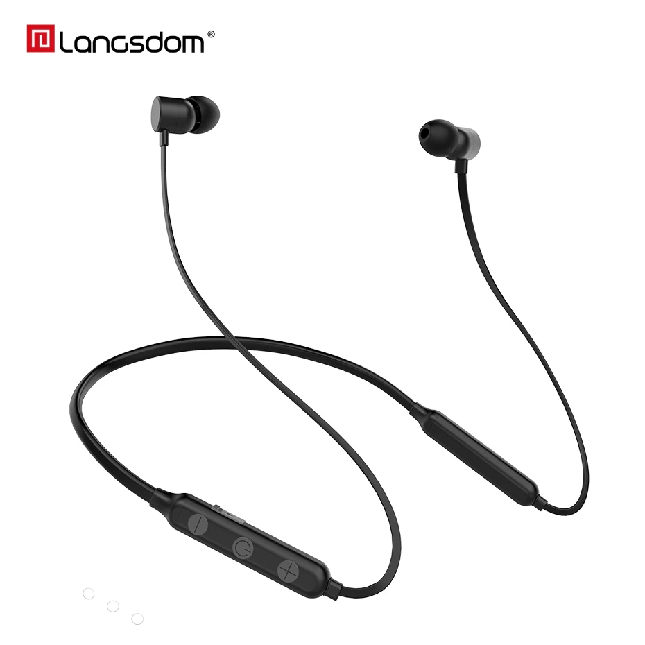 Langsdom BX9 12Hours Wireless Headphones IPX5 Waterproof Sports Bluetooth Earphone with Mic Bass Bluetooth Earphones for phone