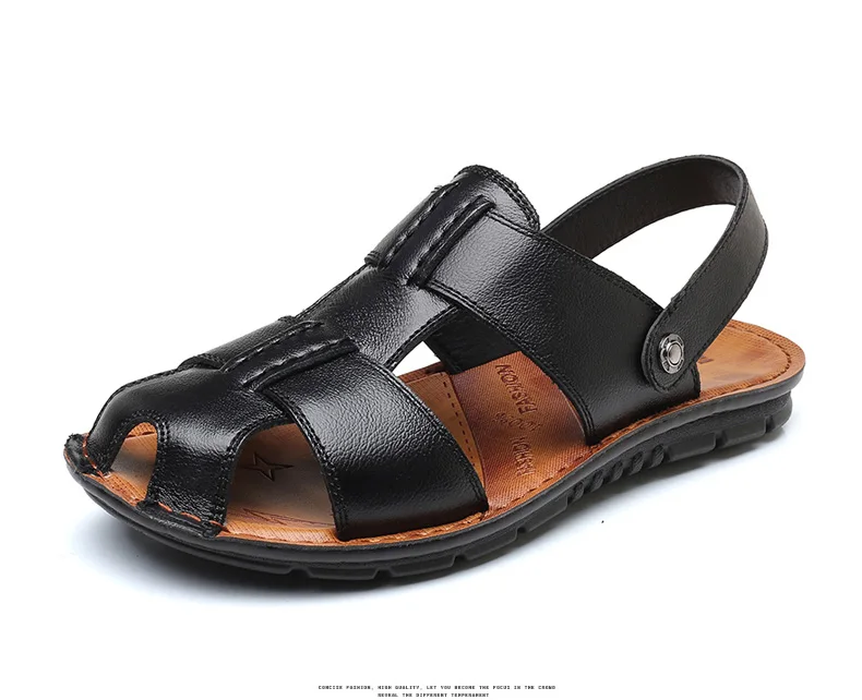Мужские сандалии Лето Качество пляжные шлепанцы Повседневное летние сандалии для мужчин Повседневное открытый римская мужская пляжная обувь резиновая подошва