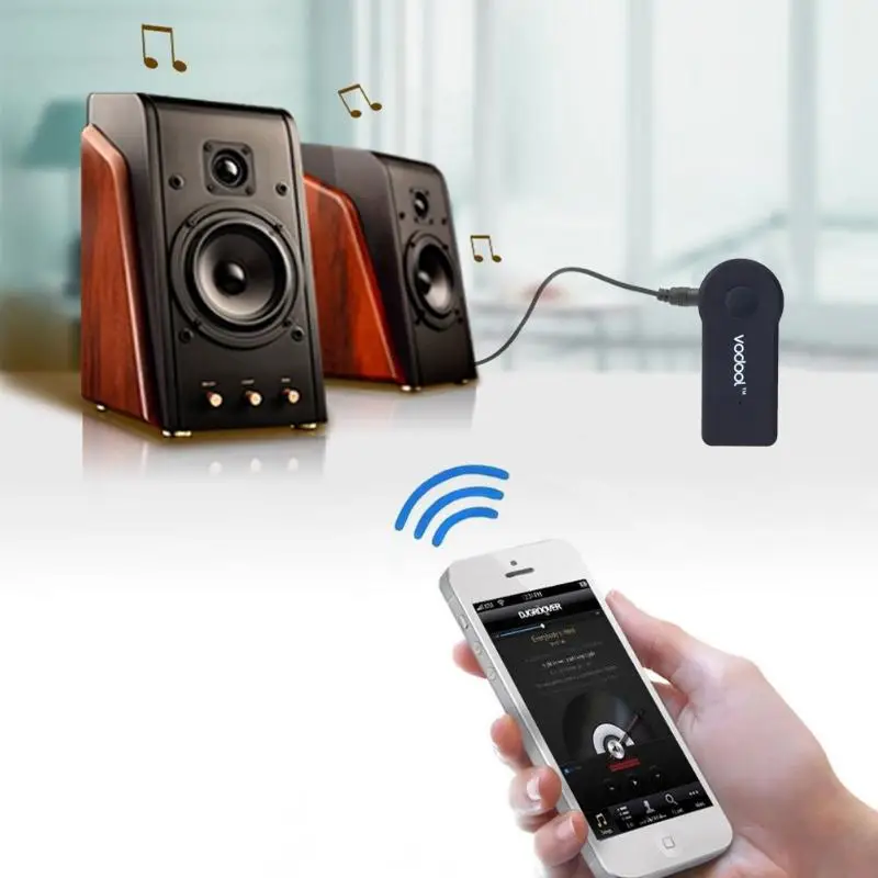 Vodool Портативный беспроводной bluetooth аудио приемник адаптер 3,5 мм потокового автомобиля A2DP беспроводной Bluetooth AUX аудио музыкальный приемник