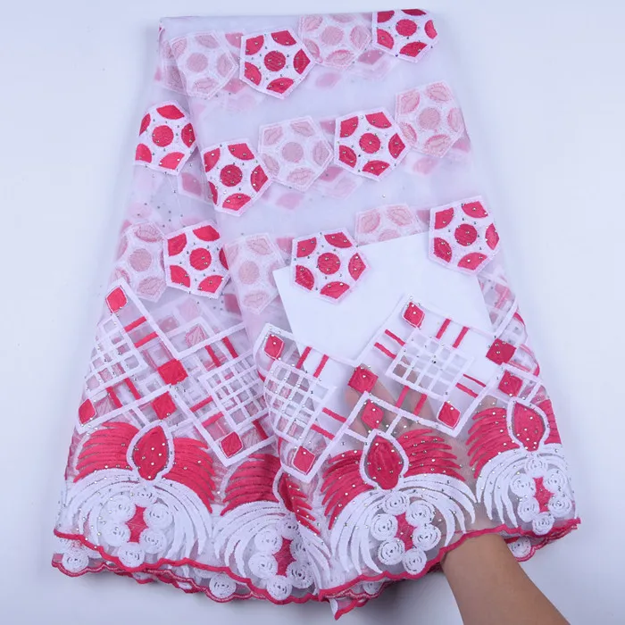 

Newest Nigerian Tulle Silk Milk Lace Fabric Embroidered Mikl Silk African Lace Fabric Latest French Lace Fabrics For PartyF1591