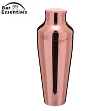 Deluxe Boston Cocktail Shaker Stainless Steel 500ml Copper Plated Cocktail Shaker Essential Barware Bar Tool
