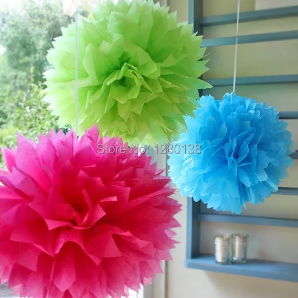 free shipping 16 inch 40cm tissue paper pom poms paper flowers ball paper flower ball