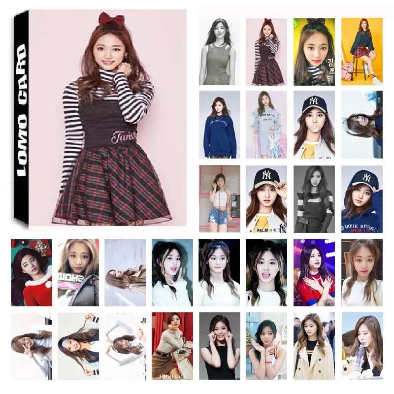 

New 30Pcs/set KPOP Twice TT Tzuyu Single 02 Album HD Photo Card PVC Cards Self Made LOMO Card Photocard