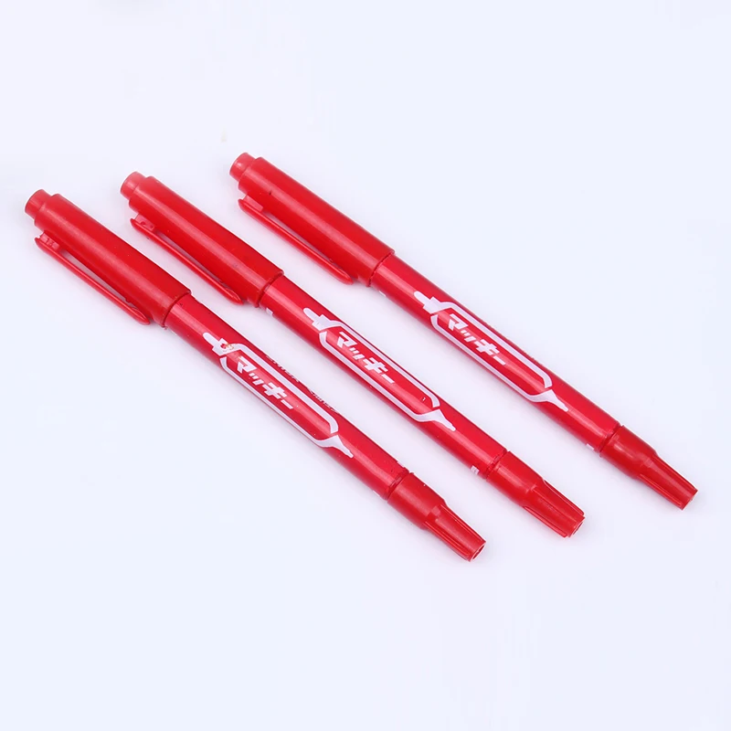 

3pcs Double Tip Marker Pens Quick Drying Fine Permanent For Home Office Schools