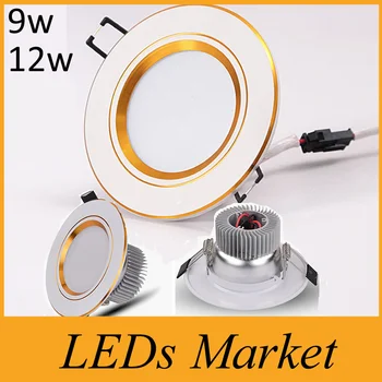 

New 9W 12W Dimmable Recessed Warm/cold white led downlight cree SMD LED Spot light led ceiling lamp AC85-265V
