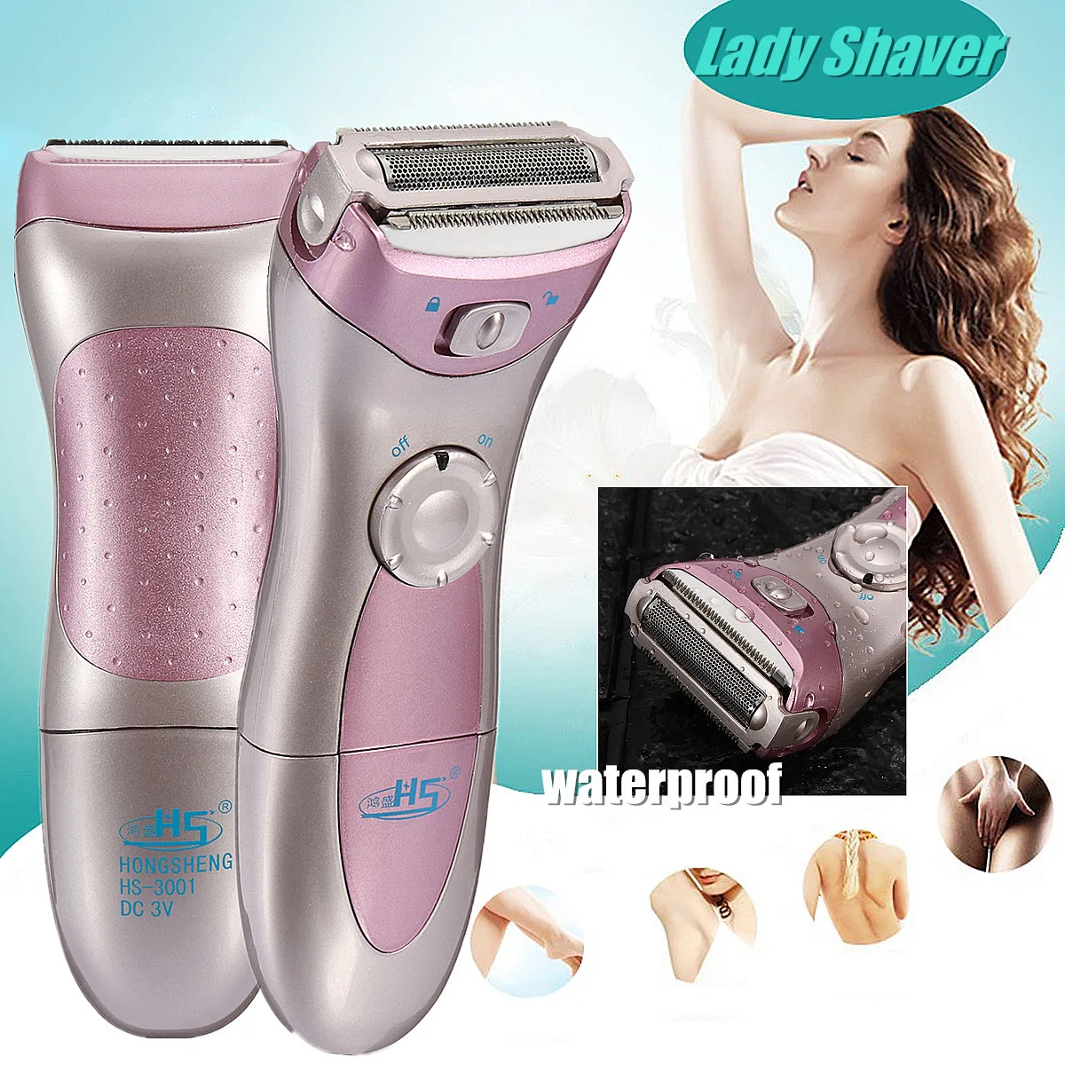 Lady Electric Wet Dry Cordless Shaver Women Trimmer Legs Bikini Hair Remover Epilator