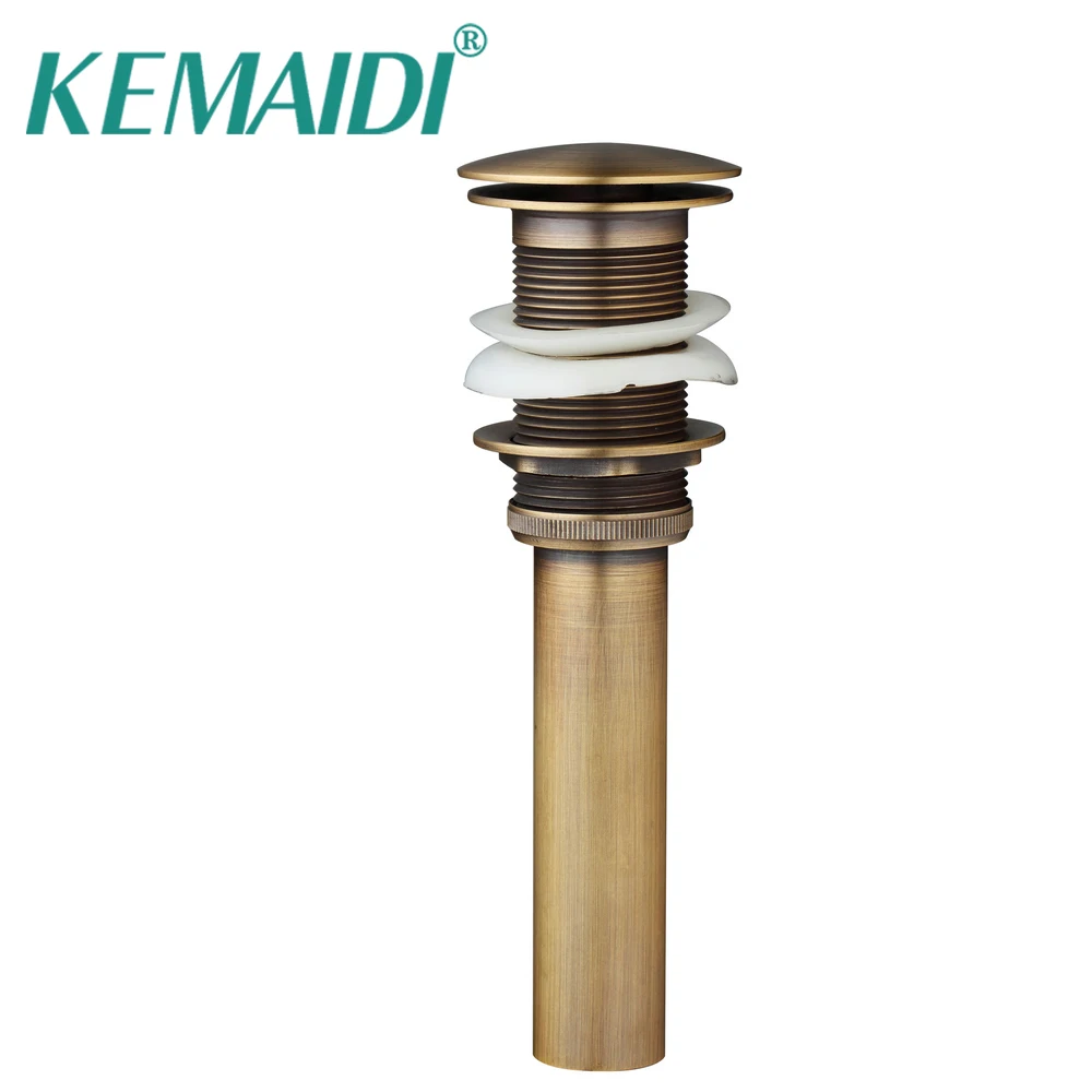 Us 15 1 49 Off Kemaidi Drain Bathroom Basin Waste Pop Up Vanity Vessel Sink Without Overflow Antique Brass Style In Drains From Home