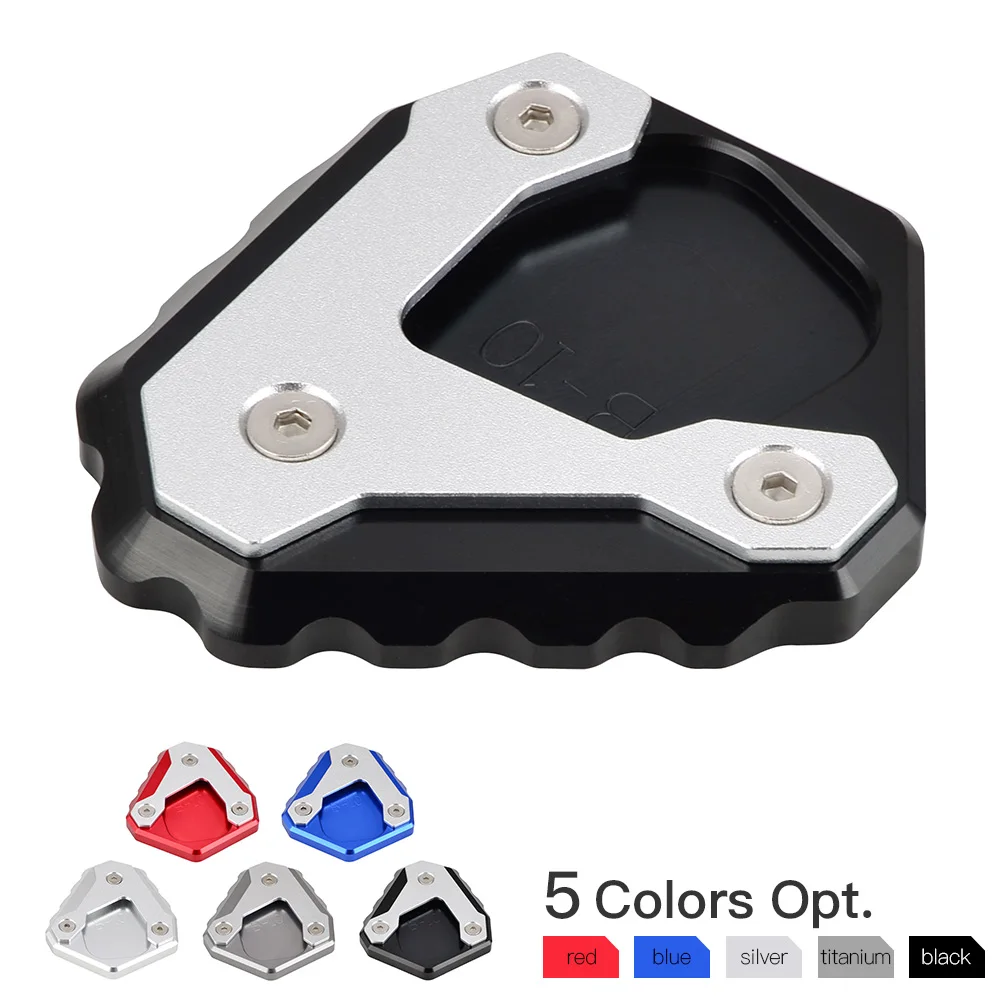 Black waase Motorcycle Kickstand Foot Side Stand Extension Pad Support Plate For BMW G310R 2017 2018