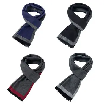 

Fashion Men's Scarf Winter Warm Soft Fringe Striped Tassel Long Shawl Wrap Hot Scarves