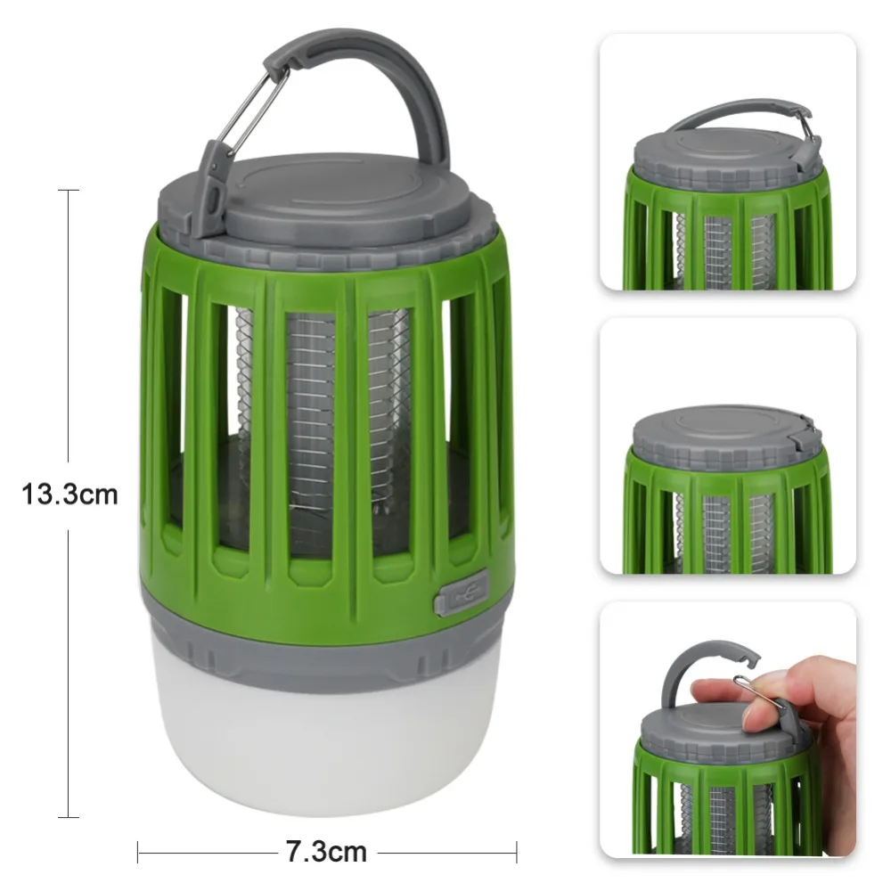  2 in 1 USB Rechargeable LED Mosquito Killer Lamp High/Low Light 360-400NM UV Mosquito Zapper Light  - 32960604902