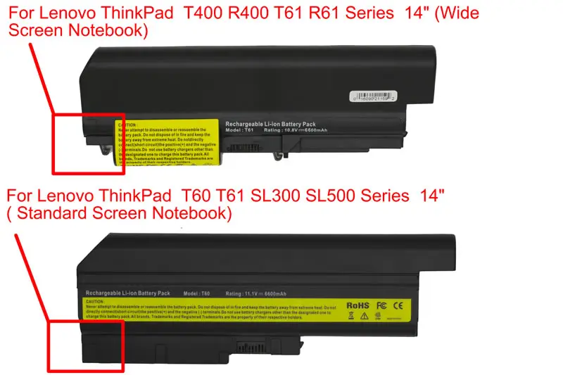 JIGU 9 cells Laptop Battery For IBM ThinkPad T61p T61 14.1" standard screens and 15.4" widescreen