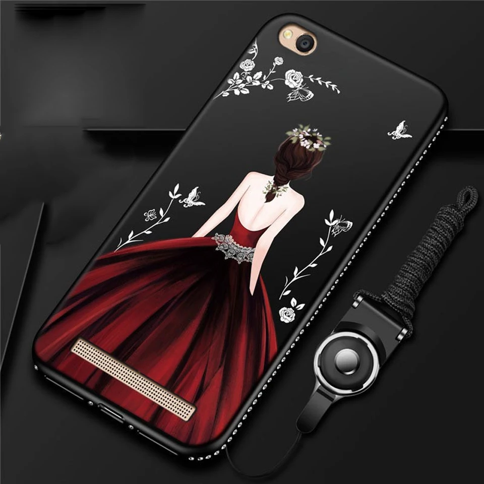 

Fashion Beautiful Diamond Full Glitter Case For RedMi 5A 6A 4A 4X 3S S2 XiaoMi A1 A2 8 Case Luxury Wedding Dress Silicone Cover