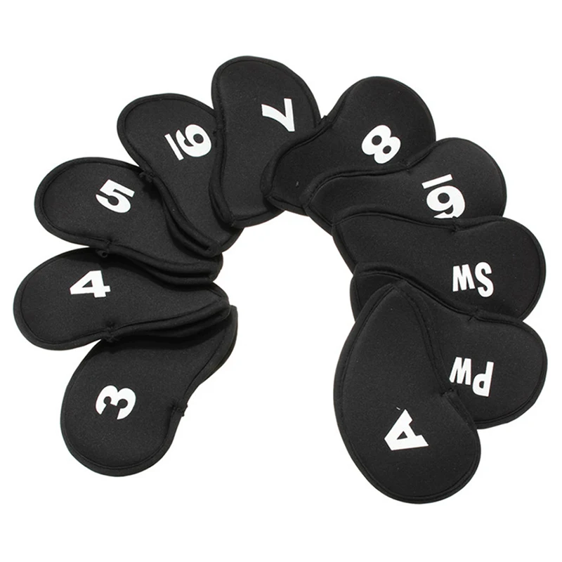 جولف المعدات الملحقات غطاء الرأس تسكع رئيس الحديد حامي مجموعة النيوبرين الأسود