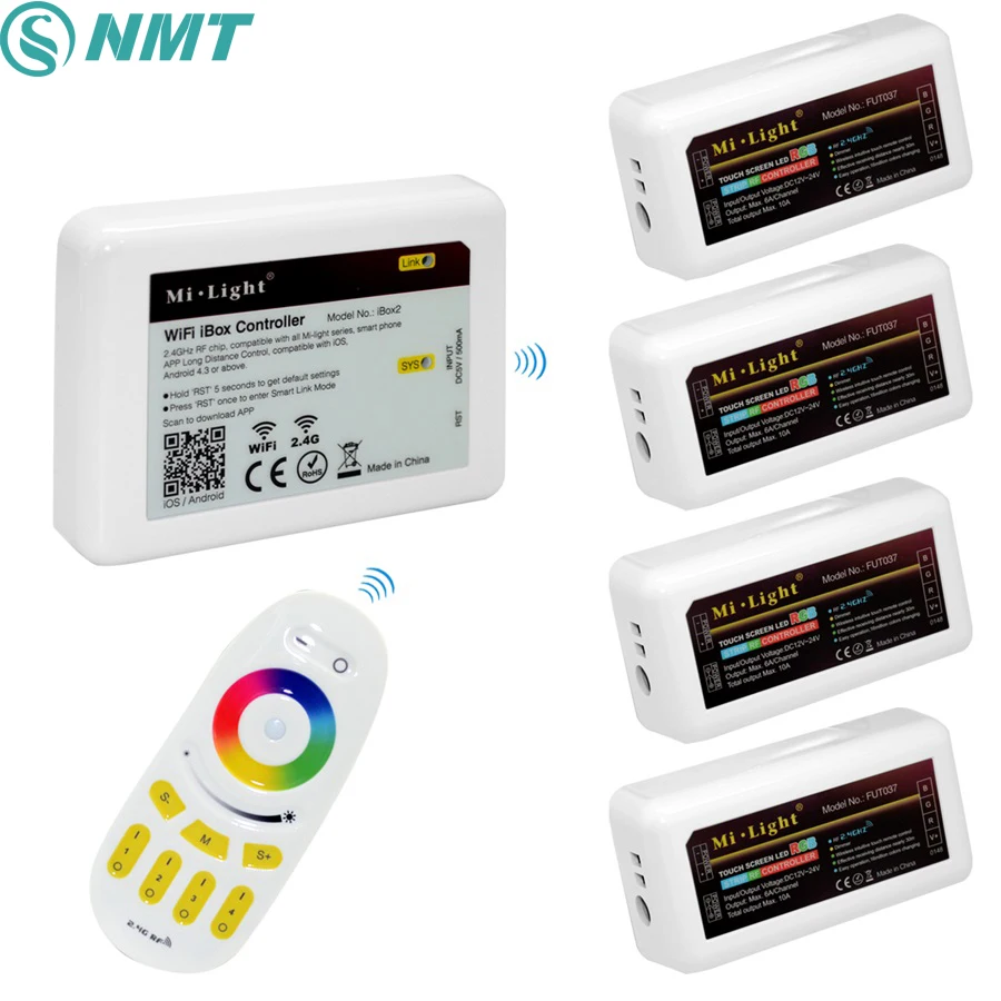 

1pcs Milight Wifi 2.4g RF Led Controller+4pcs RGB/RGBW/RGB CCT Controller+1pcs Led Remote Control for Led Strip