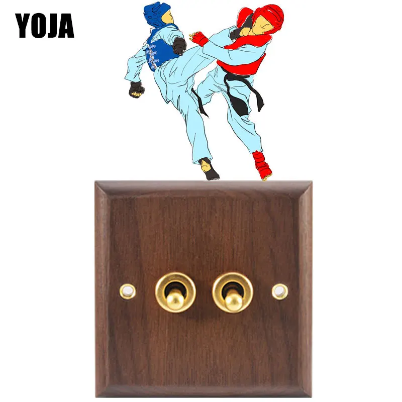 

YOJA Creative Taekwondo Children Room Home Decor Wall Sticker PVC Switch Decals Interesting 8SS1949