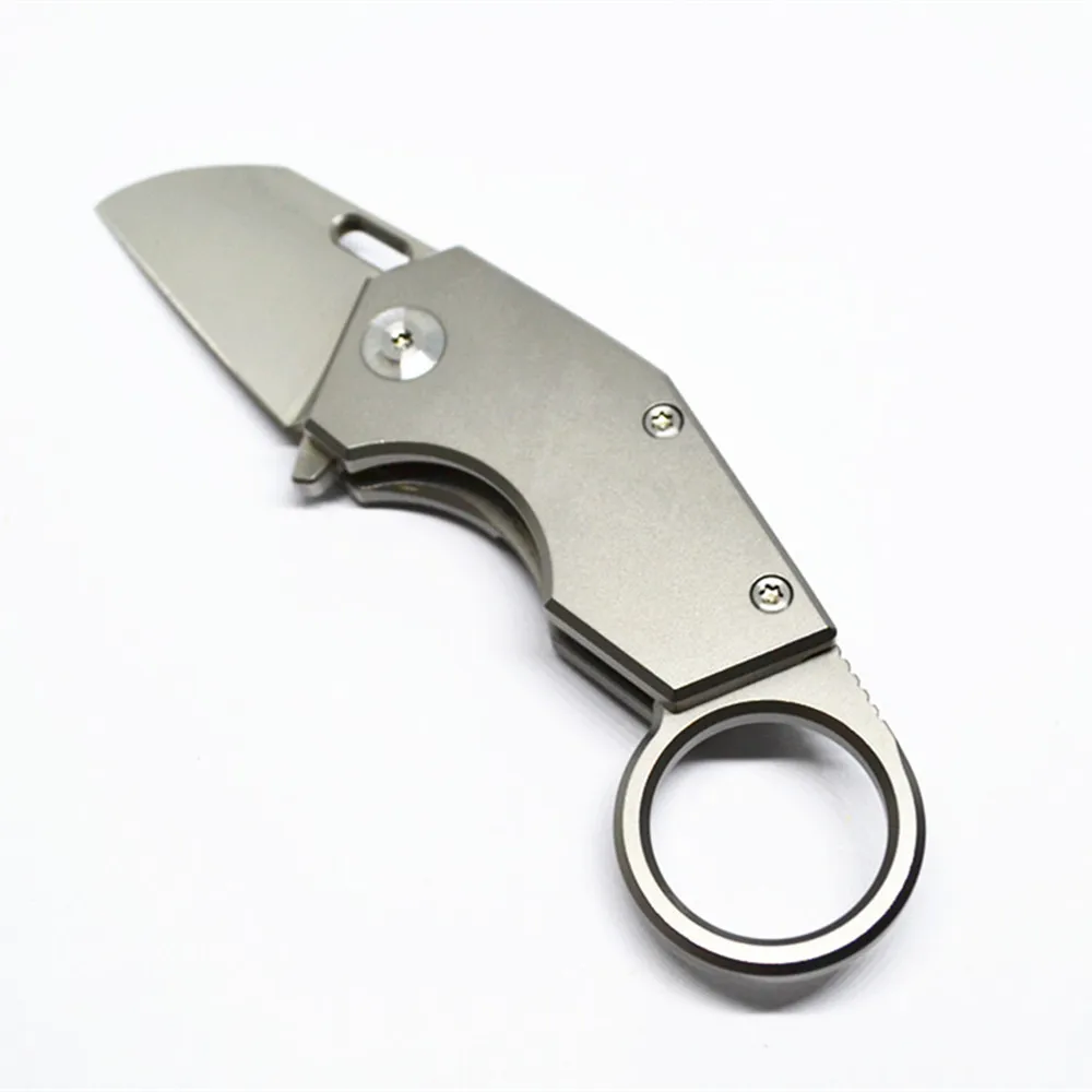

New EDC Claw Knife Titanium Tiny Folding Knife Pocket Tool Survival Gear Everydaycarry Keychain Knives Tactical Cutter