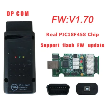 

2018 best OPCOM FW V1.70 OP-COM For OBD2 OBDII Scanner Diagnostic tool OP COM with Real PIC18F458 Chip can be flash update