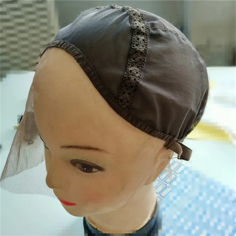 

Black/Dark Brown/Brown/Light Brown/Beige Lace Front Wig Cap For Making Wig With Adjustable Strap Guide Line Glueless Weaving Cap