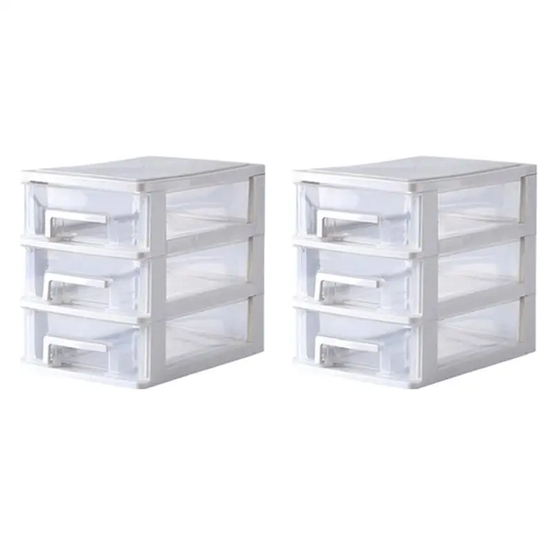  Transparent Storage Box Plastic Multi-layers Drawer Type Sundries Holder Cosmetics Container Storag