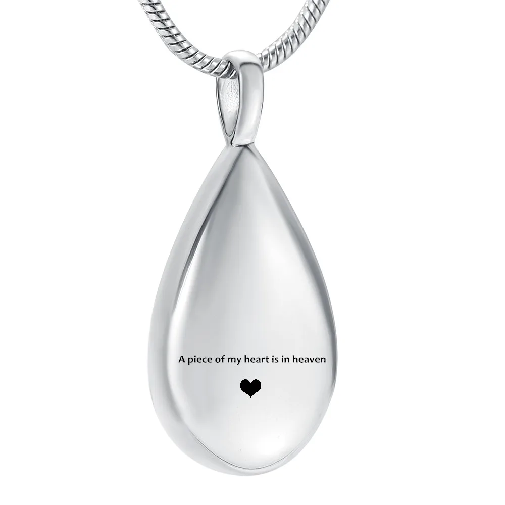 Ожерелье IJD9945 с надписью A Piece of My Heart is in Heaven Urn для женщин ювелирные изделия