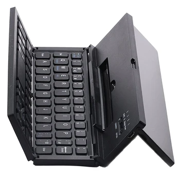 

Universal Portable Foldable Wireless Bluetooth Keyboard with Kickstand for IOS Andriod Windows Smartphone Tablet Black
