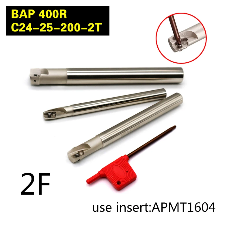 BAP 400R C24 25 200 2T инструмент фреза держатель для APMT1604 + 1 шт ключ дюймовый стандарт T15