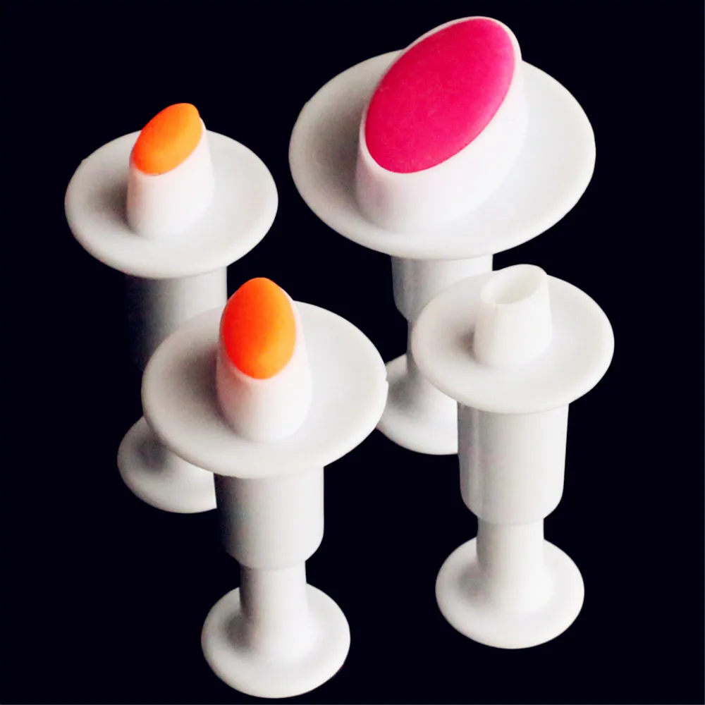 

New arrvials 4Pcs Oval Ellipse Cake Plunger Mold Cookie Cutter Fondant Decoration Tools Sugarcraft Cake tools