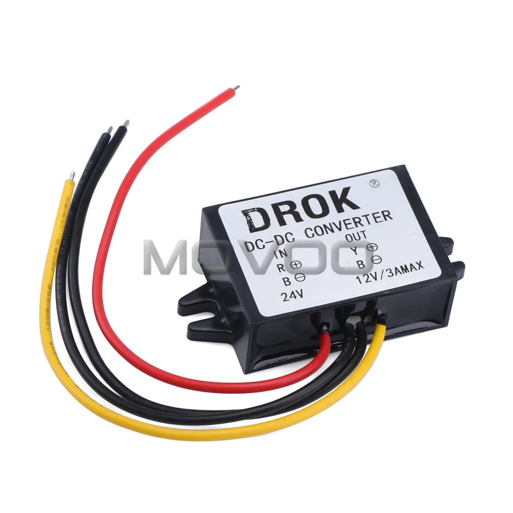 5 pcs lot power adapter dc 17v~35v (24v) to 12v 3a 36w buck voltage