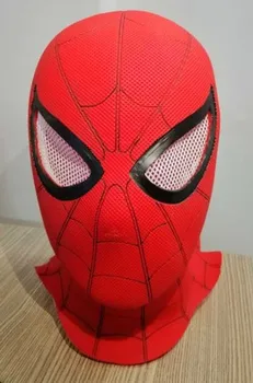 

High Quality Full Head Spider-Man 3D Red Latex Masks Halloween Spiderman Flexible Hood Party Hat Mask
