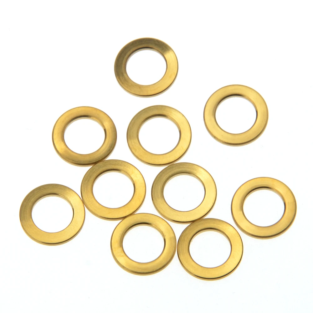 10Pcs/lot M5 Titanium Ti Washers Grade 5 Punched Washer Gold For DIN912