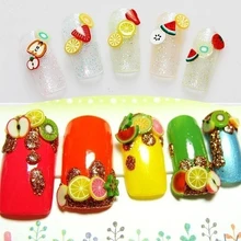 1000 шт дизайн ногтей 3d фрукты перо цветы Смешанные проекты DIY украшения ногтей наклейки
