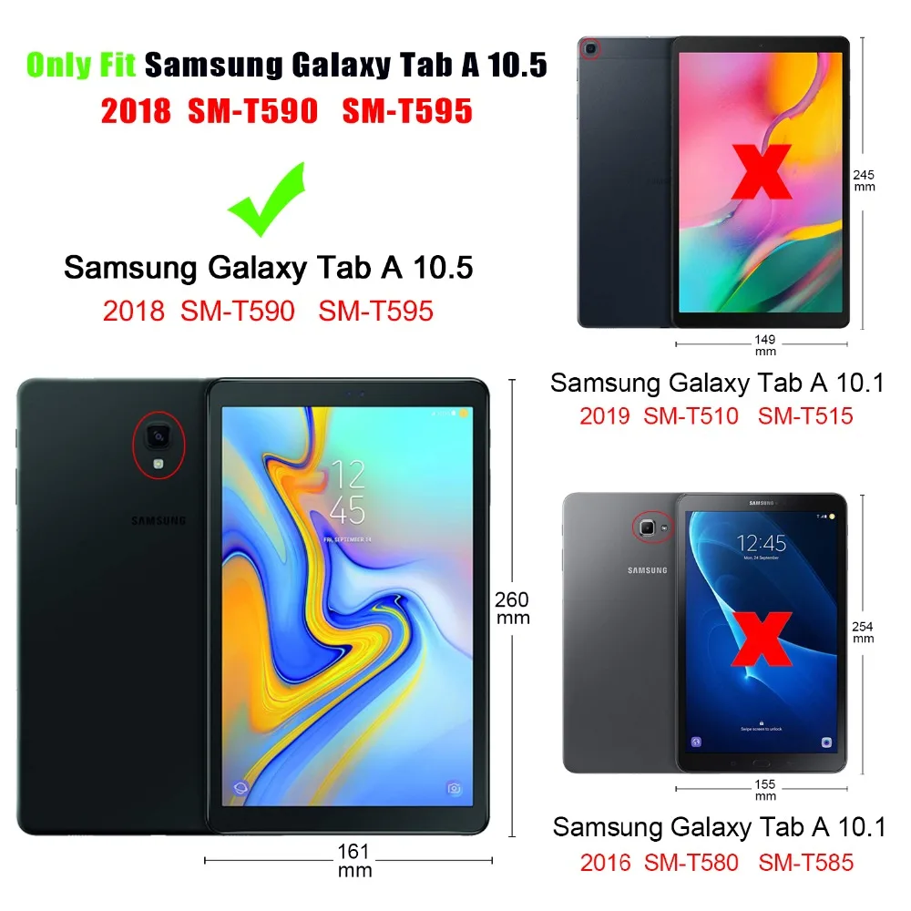 Ультратонкий чехол из искусственной кожи для samsung galaxy Tab A 10,5 SM-T590 T595 T597 чехол для планшета samsung galaxy Tab A 10,5 чехол