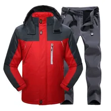 Зимний Открытый костюм штурмовика мужская одежда с флисом утолщенный ветрозащитный водонепроницаемый большой размер термальный альпинистский лыжный костюм