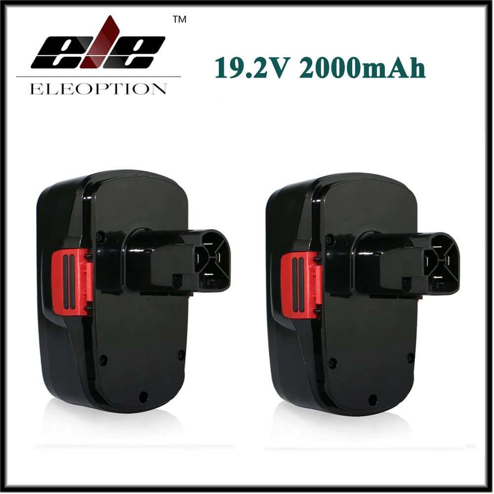 

ELEOPTION 2 PCS 19.2V 2000mAh Black Ni-CD Replacement Power Tools Battery for Craftsman DieHard C3, 11375, 130279005