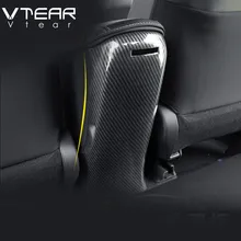 Аксессуары для Vtear Toyota C-HR CHR, автомобильная задняя декоративная накладка для панели подлокотника, Накладка для интерьера, карбоновое волокно, автомобильный Стайлинг